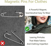 KUKUMAJI 8pcs Hijab Magnetic Pins,Pinless Magnetic Hijab Strong Magnets Buttons Scarf Clasp Pinless Brooch No-Snag Multi-Use Hijab Magnets for Clothes Women