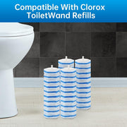 BIGTHREE Toilet Wand Refills, 30 Refills Disposable Toilet Wand Heads Brush Compatible for Clorox Toilet Wand Refills, Toilet Cleaning Sponges Heads Toilet Wand Refills, Replacement Cleaning Brush