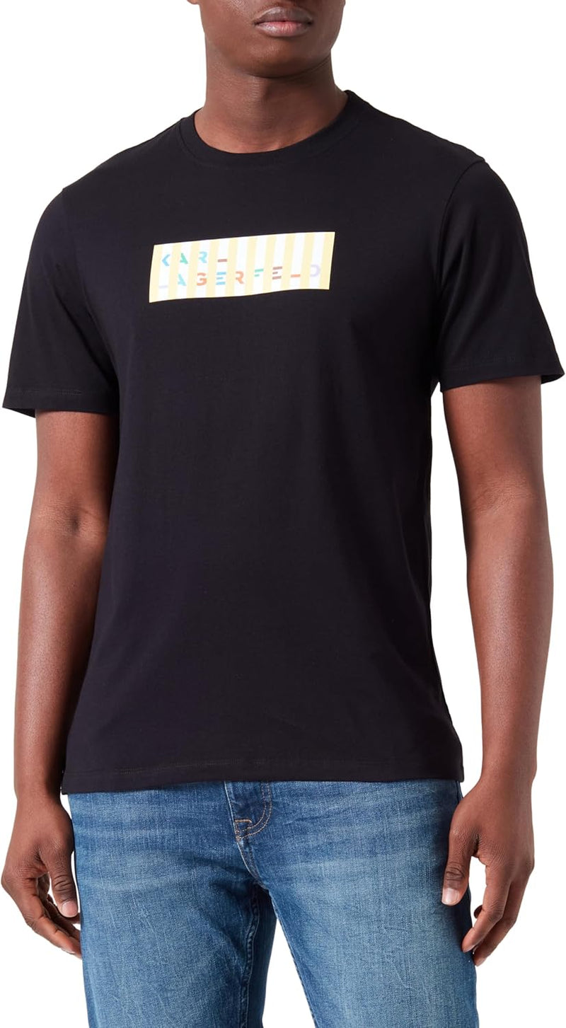 KARL LAGERFELD Men's Karl Regular T-shirt Stripes T-Shirt