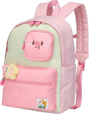 14-inch Premium Light Weight Kids Backpack Water Resistant Multifunctional School Backpack for Girls and Boys, SE2212 - Pink Green