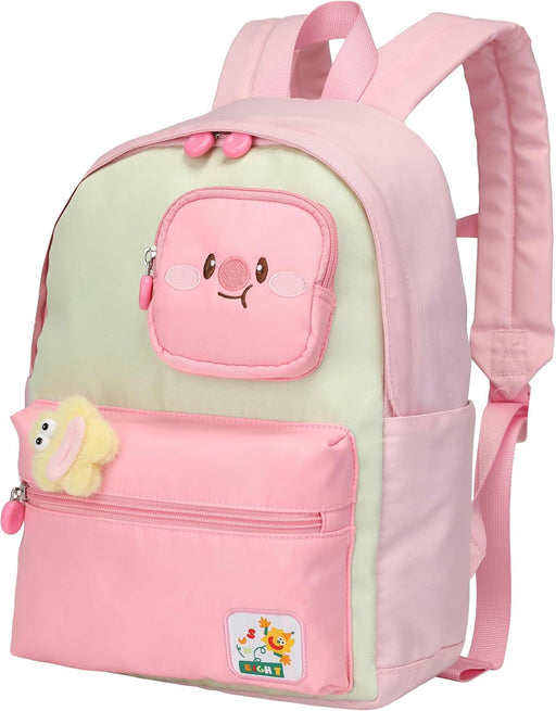 14-inch Premium Light Weight Kids Backpack Water Resistant Multifunctional School Backpack for Girls and Boys, SE2212 - Pink Green