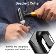 WONDER POINT Premium Car Glass Breaker with Seat Belt Cutter - Automotive Safety Hammer - Emergecy Escape Tool, Car Autoaccessory Metal Window Hammer, Vehicle Hard Aluminium Alloy Head Design