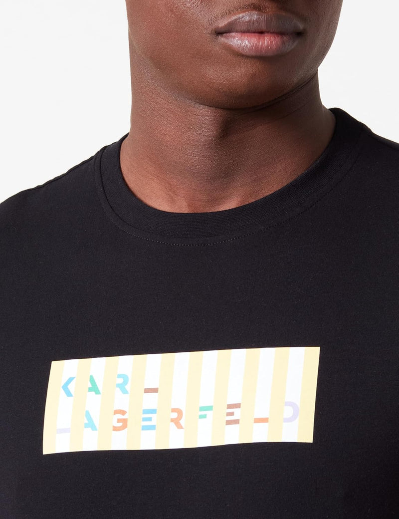 KARL LAGERFELD Men's Karl Regular T-shirt Stripes T-Shirt