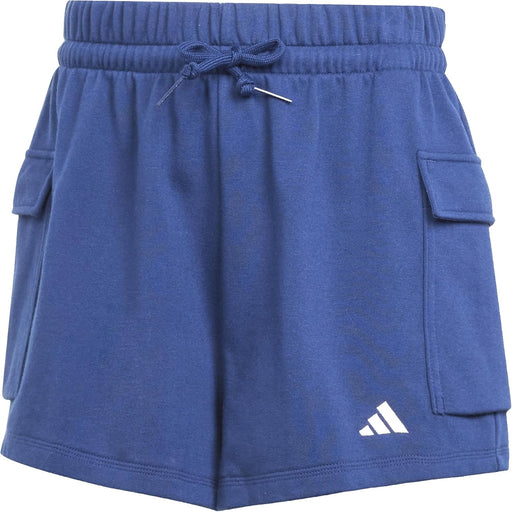 Women Essentials Small Logo French Terry Cargo Shorts - Blue