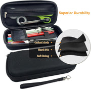 Pencil Case, EVA Pencil Case, Hard Shell with 2 Layers, Large Capacity, Simple Stationery Pouch for Students and Workers with Hand Strap