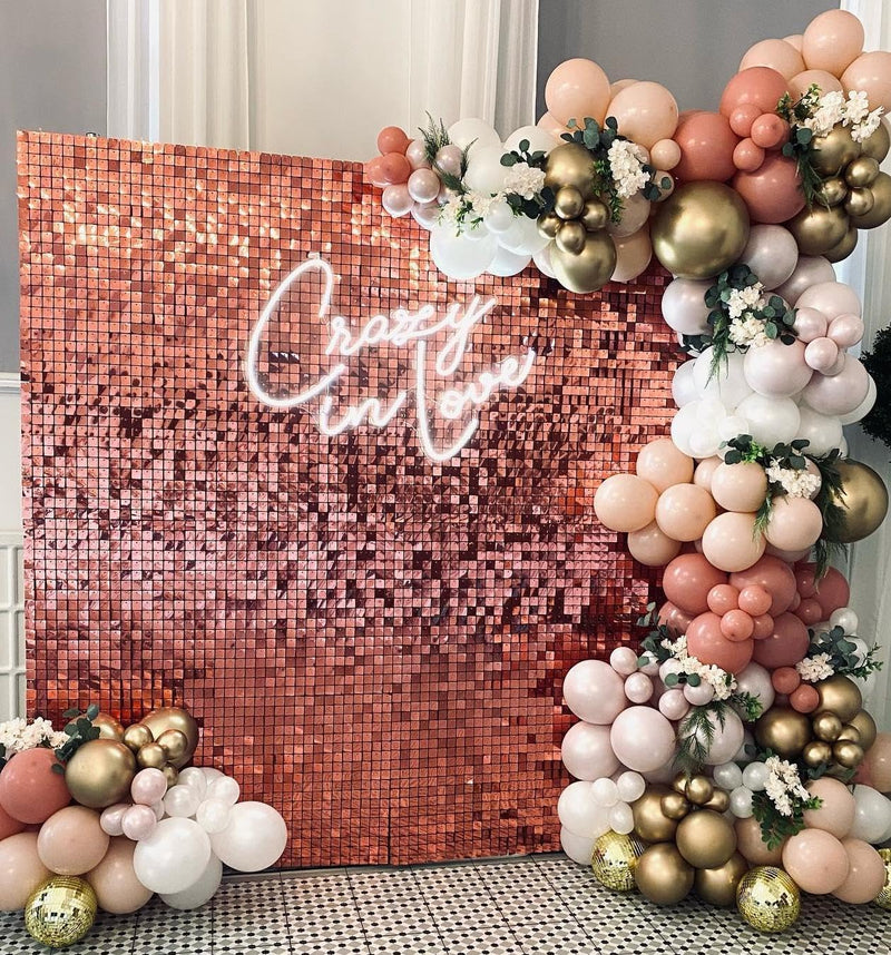 Kate Shimmer Wall Backdrop Sliver Wall Panels 12Pcs Square Sequin Shimmer Wall Backdrop Decoration for Birthday Party,Wedding, Anniversary