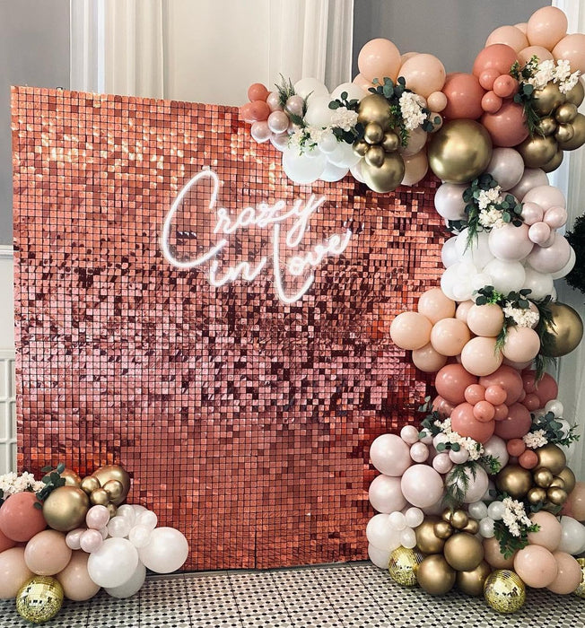 Kate Shimmer Wall Backdrop Sliver Wall Panels 12Pcs Square Sequin Shimmer Wall Backdrop Decoration for Birthday Party,Wedding, Anniversary