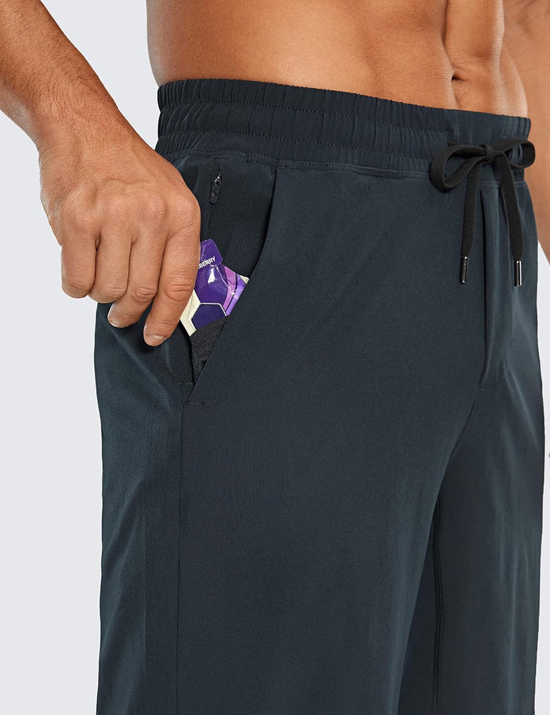 CRZ YOGA Men's Linerless Workout Shorts -9'' Quick Dry for Running Sports Athletic Gym with Pockets