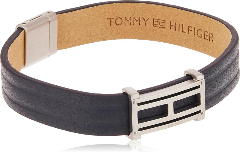 Gray Double Wrap Leather Bracelet For Men - Grey