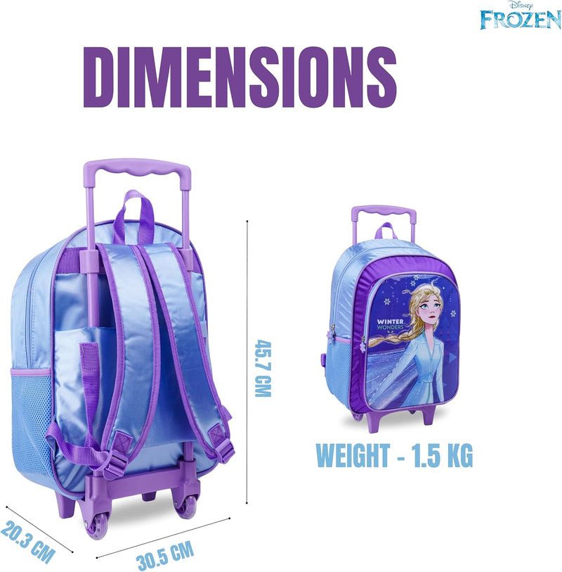 Frozen Winter Wonders 5In1 Backpack Set 16" I Trolley I Lunch Bag I Water Bottle I Pencil Case I Lunch Box I Packaging