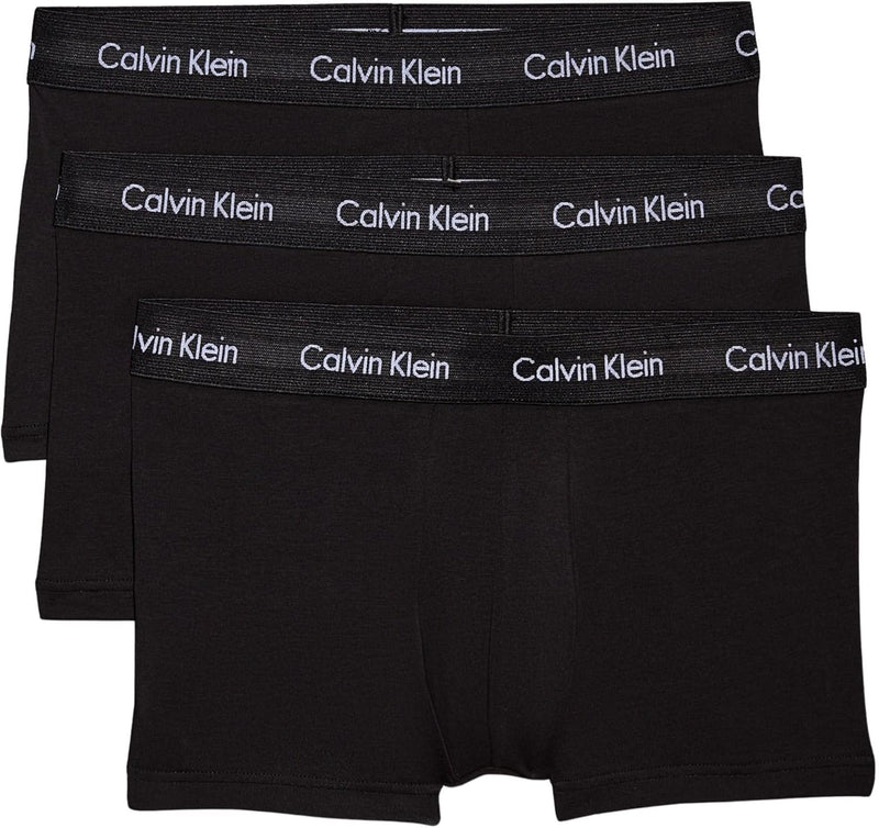 Men's 3P Low Rise Trunks (pack of 3) - Black(Black/WhiteLogo)