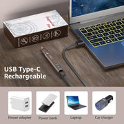 Electric Engraving Pen, Cordless Rechargeable Mini Rotary Tool with 42 Bits, Aluminum Body, Variable Speed, Portable Engraver Pen for Metal Wood Glass and Plastic, Brown