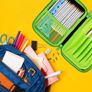 School Boys Pencil Bag Pen Case with Compartments - Large Capacity Students Stationery Pouch with Zipper Closure - Cute Accessories Storage Box Organizer for Kids Girls Toddlers