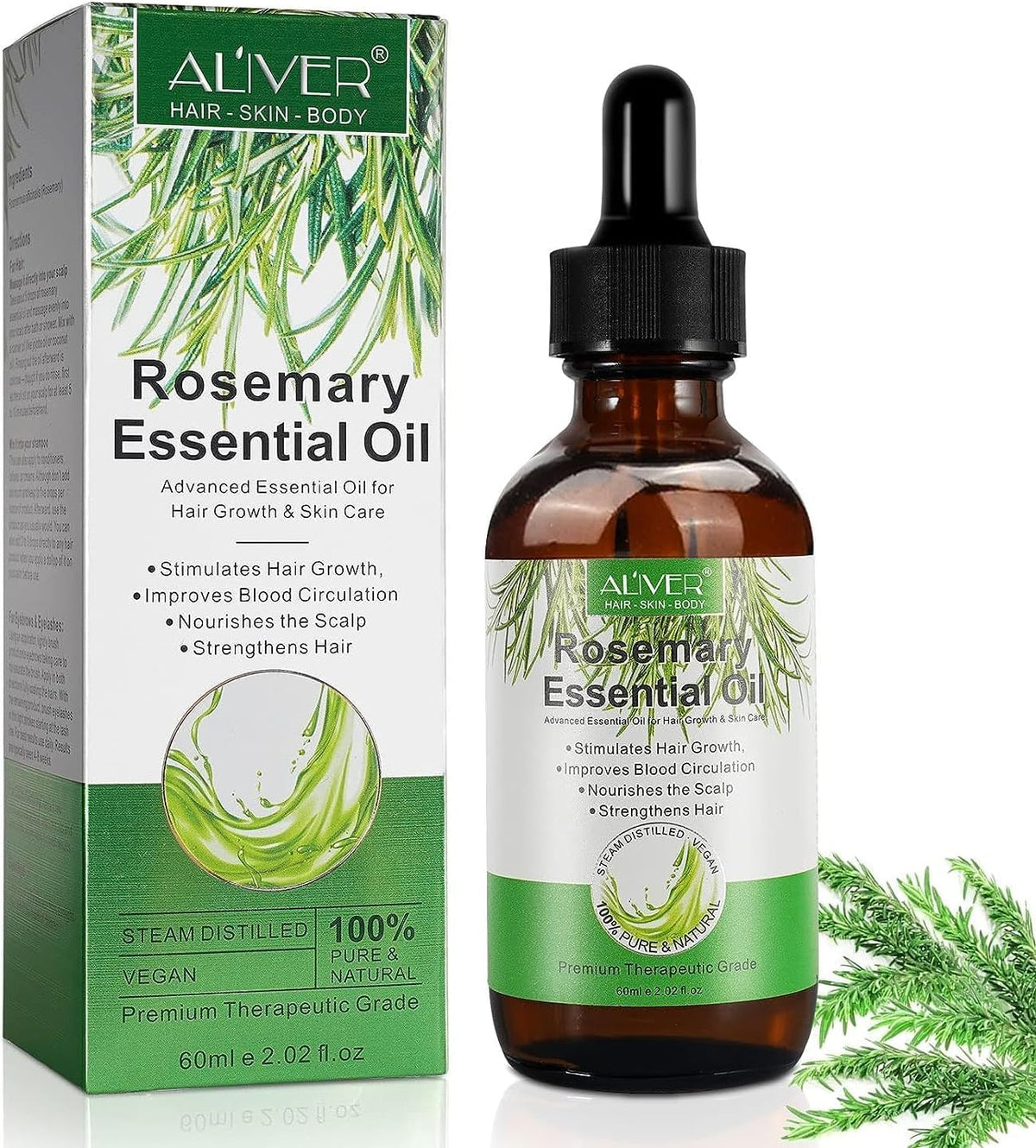 Organic Pumpkin Seed Oil for Hair Growth, Pumpkin Seed Oil for Skin, Face, Hair Care, Eyebrow and Eyelash Growth 100% Pure Natural, Improve Hair Loss and Nourishes Scalp for Men and Women, 60ml – image 1