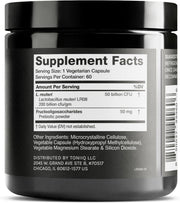50 Billion CFU Lactobacillus Reuteri Probiotic 50mg per Serving - L Reuteri Probiotics - Highest CFU Count Lactobacillus Reuteri Probiotic - 60 Vegetarian Capsules - 60 Servings