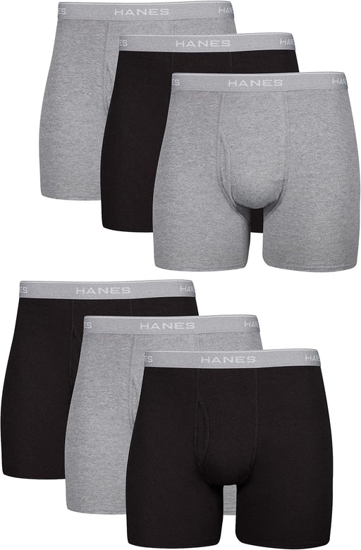 mens Tagless Cool Dri Boxer Briefs With Comfortflex Waistband - Multiple Packs Available Boxer Briefs (pack of 12) - black/gray
