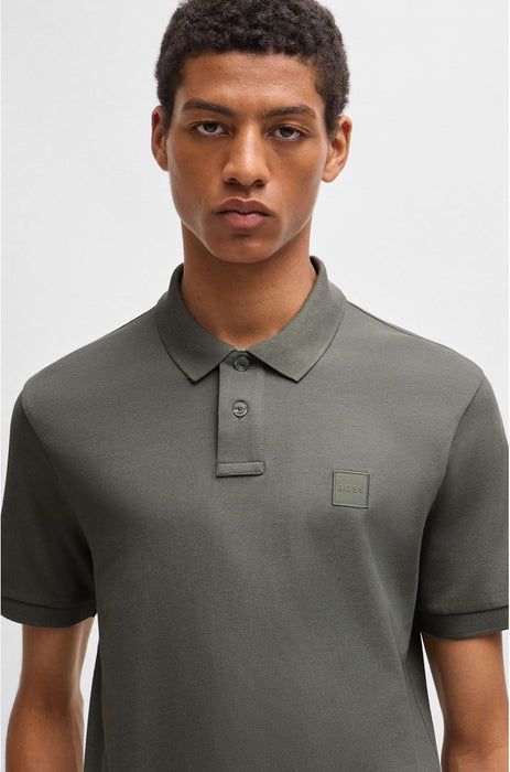 BOSS Men's Passenger Slim Fit Stretch Cotton Polo Shirt with Logo Patch