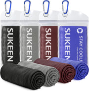 4 Pack Cooling Towel (40"x12"),Ice Towel,Soft Breathable Chilly Towel,Microfiber Towel for Yoga,Sport,Running,Gym,Workout,Camping,Fitness,Workout & More Activities(Dark Blue/Dark Gray/Brown/Black) - Dark Blue/ Dark Grey/Brown/Black 40" x 12"