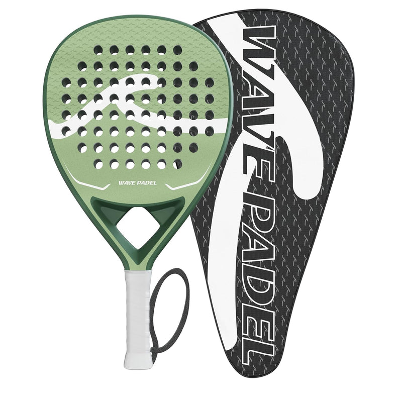 WAVE PADEL? Red Serve - Padel Racket - 100% Carbon - Including Padel Bag