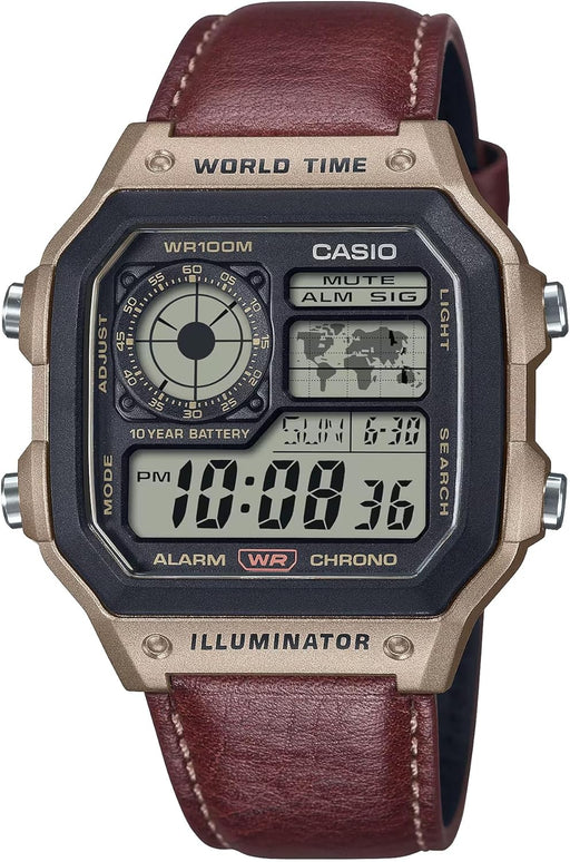 Watch: Red AE-1200WHL-5AVDF