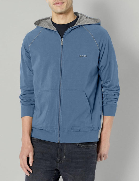 BOSS mens Mix&match Zip Up Hoodies Hooded Sweatshirt