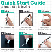 5 White Chalk Markers (1mm, 3mm, 5mm, 15mm) - Dry Erase Markers for Blackboard, Chalkboard, Car Window, Glass - Dual tip, Fine & Jumbo Tip - Erasable Liquid Chalk Pens, Chalkboard Markers