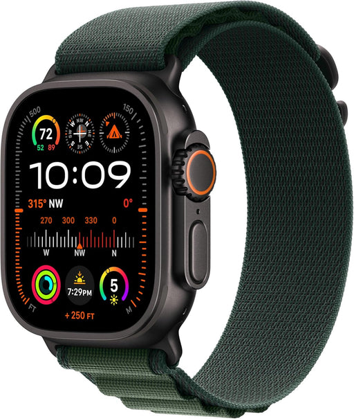 Apple Watch Ultra 2 GPS + Cellular 49mm Smartwatch, Sports Watch with Black with Rugged Titanium Case with Black Ocean Band. Fitness Tracker, Precision GPS, Extra-Long Battery Life