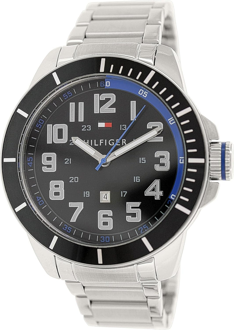 Tommy Hilfiger LA ESSENTIALS Men Watch, Analog - BLACK / SILVER