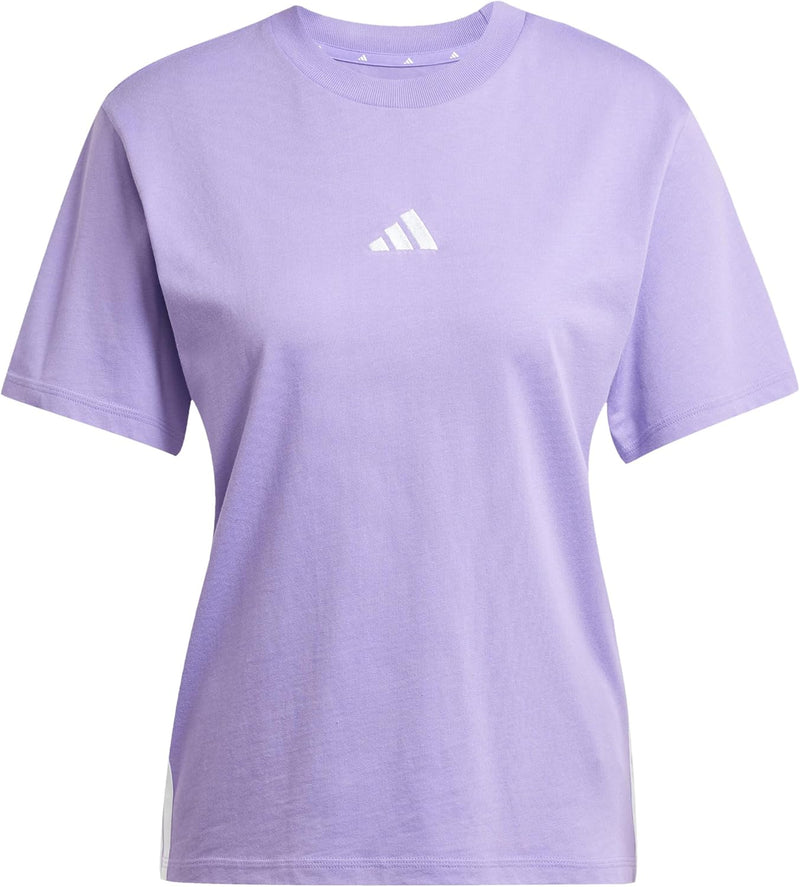 Women Essentials 3-Stripes Cotton T-Shirt - Purple