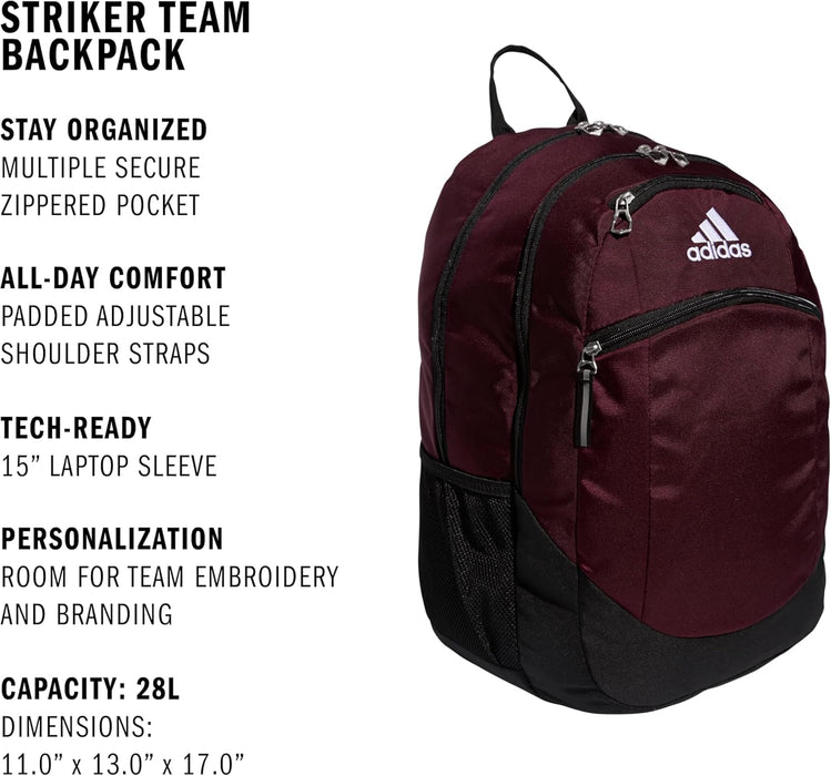 adidas Striker 2 Team Backpack, Team Navy Blue, Striker 2 Team Backpack