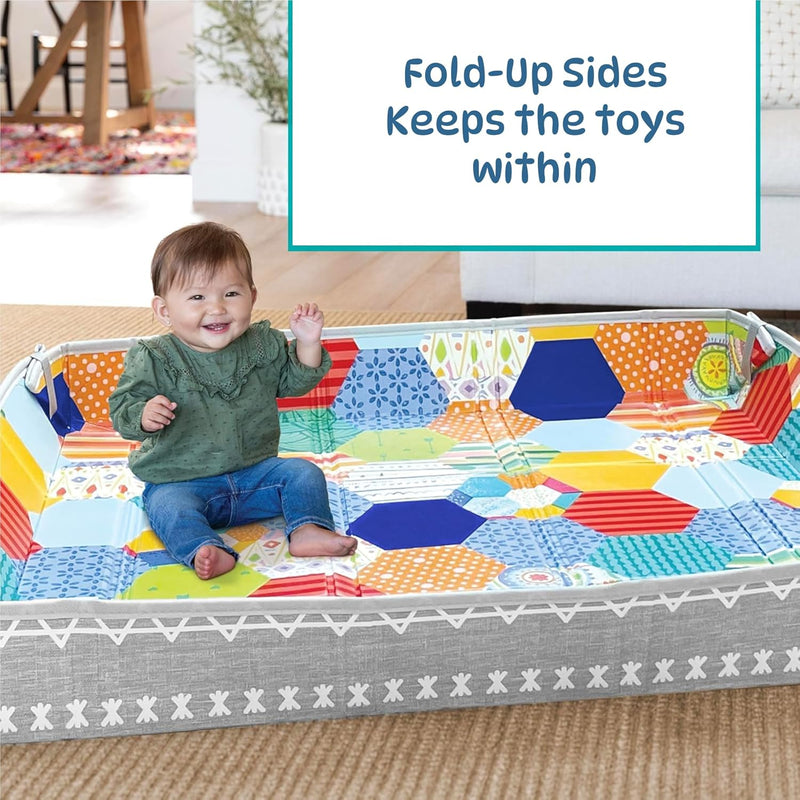 Baby Play Mat - Large Foldable Foam Playmat for Babies, Toddlers & Kids - Waterproof Crawling play yard with Double-Sided Design - Soft Padded Floor Mat for Indoor Play (200x180cm)