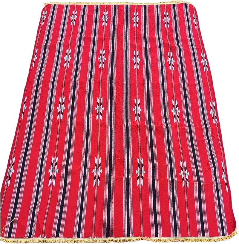 Alsaqer Traditional Arabic Outdoor Carpet Sadu Mat Foldable (1.8x2.5 Mtr) Majlis Carpet Camping Mat Picnic Mat Multicolour