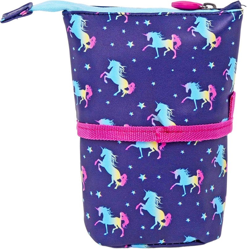 Nova Unicorn Private Pencil Case Magical Unicorn Print Zippered Stationery Pouch for School Supplies