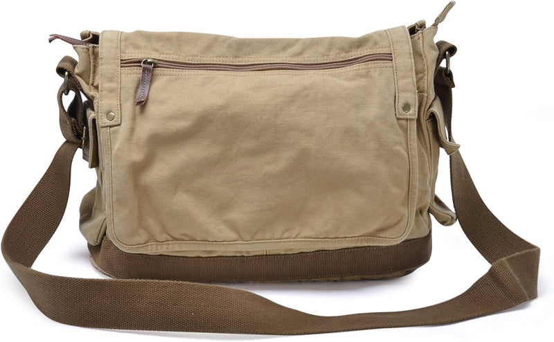 Unisex Adult Cross Body Shoulder Satchel Cross Body, Messenger Bag (pack of 1) - Khaki