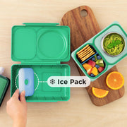 OmieBox UP bento Box for Kids Insulated Lunch Box Leak Proof Vacuum Insulated Thermal Food jar Cooler ice Pack 2 Compartments (Jade Green)