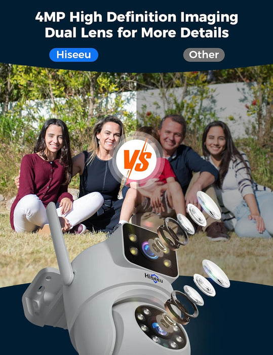 Hiseeu Indoor Security Camera, 2.4G/5G 5MP Baby Monitor Pet Camera for Home Security, PTZ 360°, Auto Tracking, 2 Way Audio, Night Vision, PIR Detection, Local Storage…