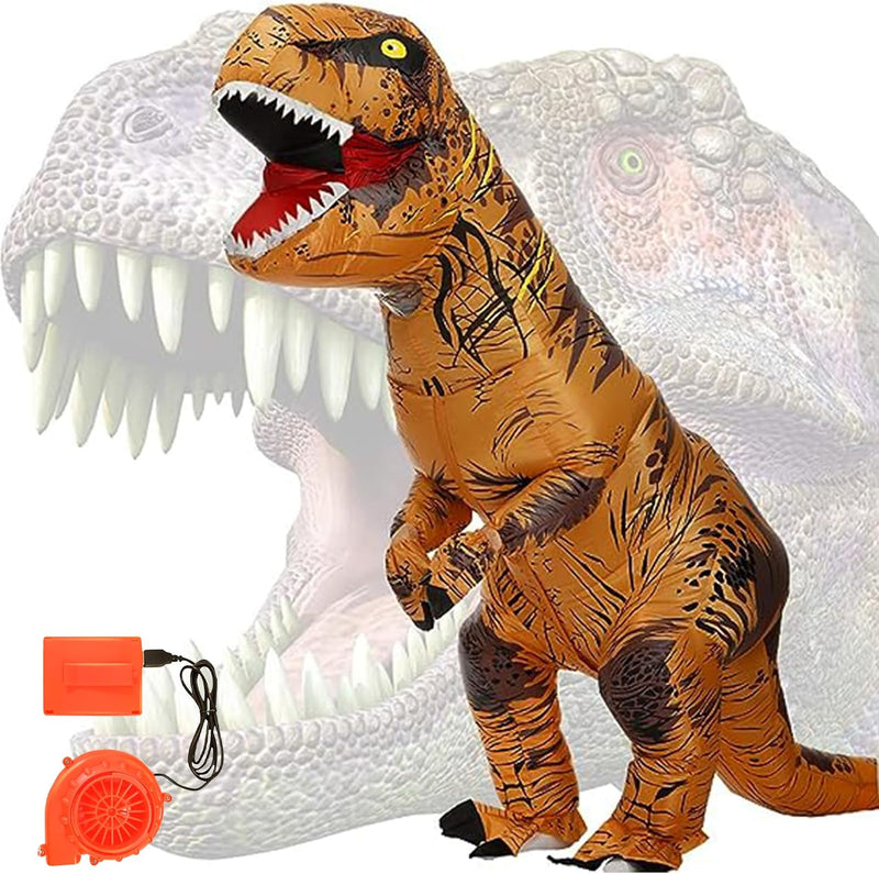 VUCATIN Halloween Dinosaur Costume for Kids Adult Inflatable T-Rex Costume Halloween Funny Cosplay Costume Party Blow Up Costumes