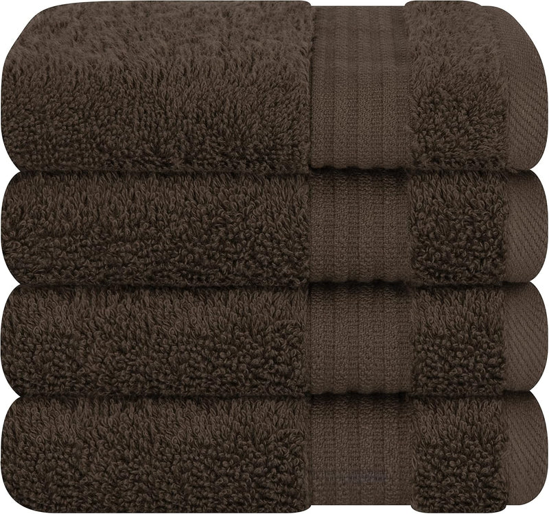 Cotton Paradise Hotel & Spa Quality, Absorbent and Soft Decorative Kitchen and Bathroom Sets, 6 Piece Turkish Towel Set, Includes 2 Bath Towels, 2 Hand Towels, 2 Washcloths, Charcoal Grey