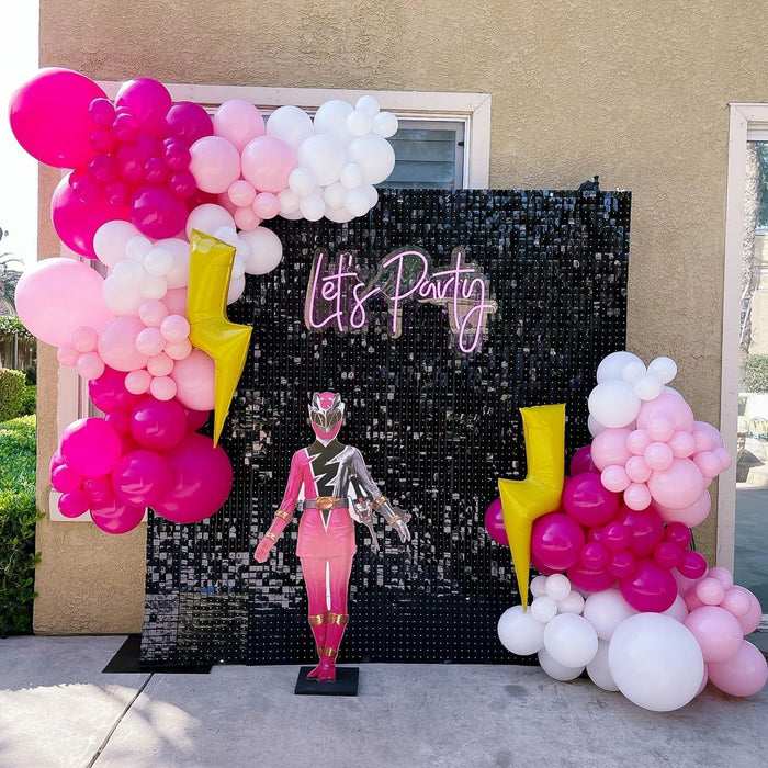 LJIE-House Champagne Shimmer Wall Backdrop Shimmer Panels Sequin Backdrop 36PCS Glitter Party Backdrop for Birthday Wedding Anniversary Engagement Baby Shower & Bachelorette Decorations Party