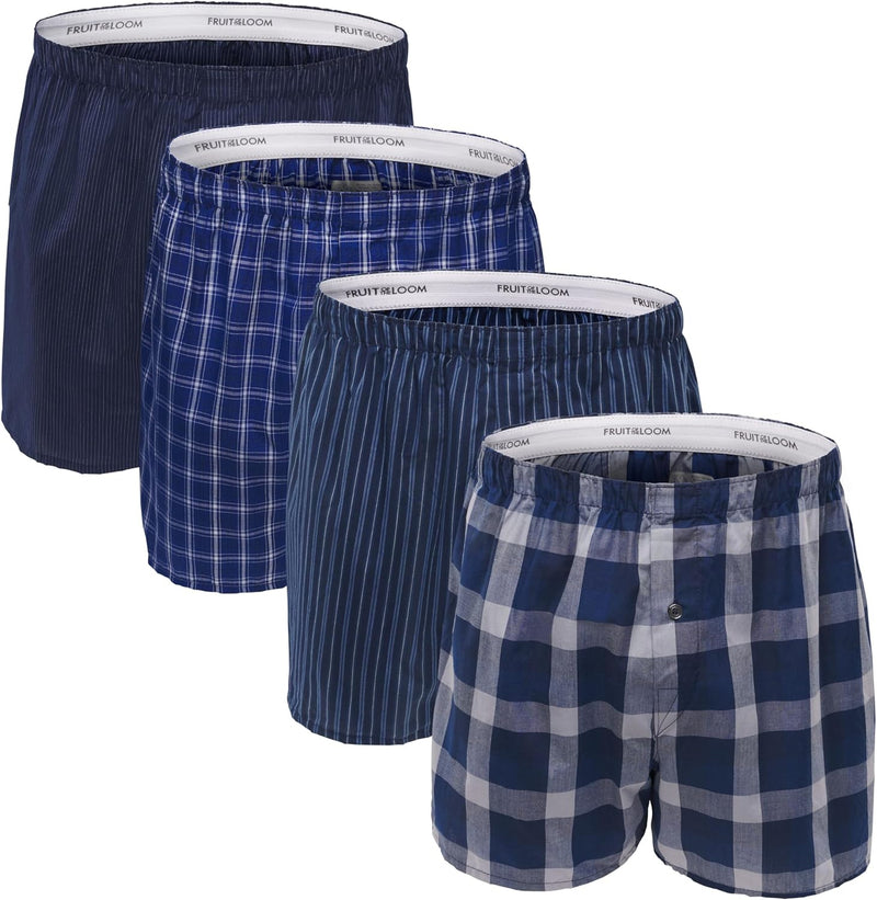 Fruit of the Loom Men's Premium Woven Boxer (4 Pack)
