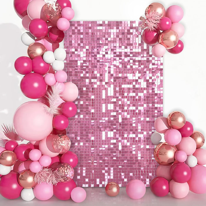 LuoluoHouse Shimmer Wall Panel Sequin Backdrop 36 Panel Birthday Wedding Background Decoration Walls Anniversary Engagement Decorations
