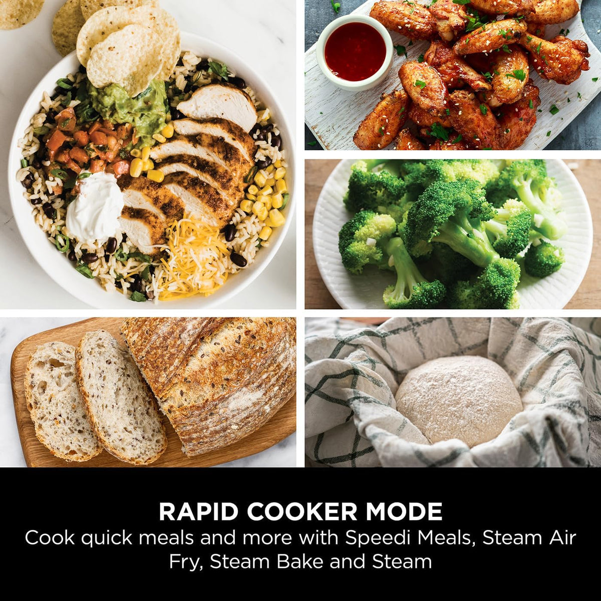 Speedi 10-in-1 Rapid Cooker, Air Fryer and Multi Cooker, 5.7L, Air Fry, Steam, Grill, Bake, Roast, Sear, Slow Cook & More, Cooks 4 Portions, Sea Salt Grey, ON400ME, 2 Years Warranty – image 9