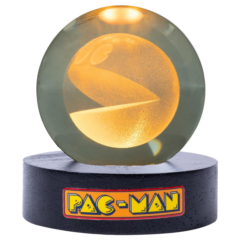 Fizz Creations PAC-Man Crystal Ball Light. Retro Gaming Desk Lamp. USB Powered. Classic Arcade Gaming Gift Mood Lamp.