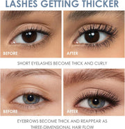 3 PCS Clear Lash Mascara,Vitamin E Nourish Waterproof Clear Mascara for Eyelashes, Long Lasting Lash Primer,Defines Lashes, Primer & Top Coat for Sensitive Eyes
