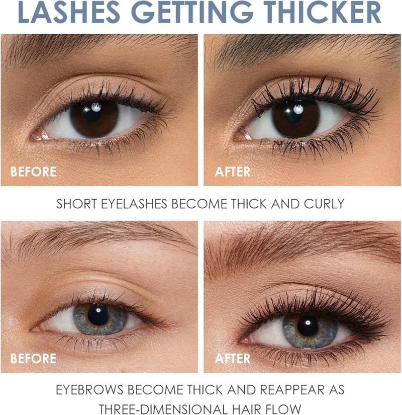 3 PCS Clear Lash Mascara,Vitamin E Nourish Waterproof Clear Mascara for Eyelashes, Long Lasting Lash Primer,Defines Lashes, Primer & Top Coat for Sensitive Eyes