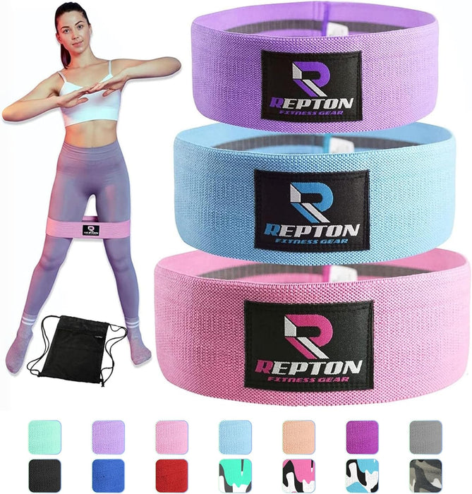 3 Sets Resistance Bands | Glutes, Hips and Legs Exercise Band | Ideal for Home Gym Fitness, Yoga, Pilates & Workout | Women and Men Non-Slip Booty Band | Physio Resistant Loop