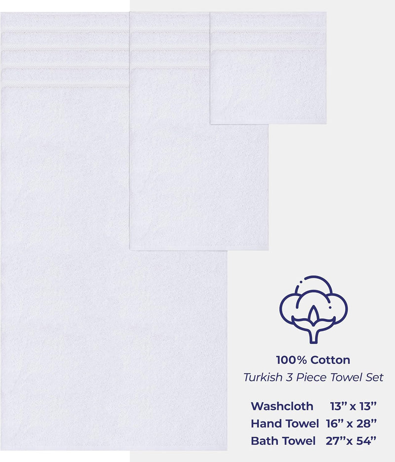 American Soft Linen GMSD 6-Piece 100% Turkish Genuine Cotton Premium & Luxury Towel Set for Bathroom & Kitchen, 2 Bath Towels, 2 Hand Towels & 2 Washcloths [Worth $72.95] - Rockridge Grey