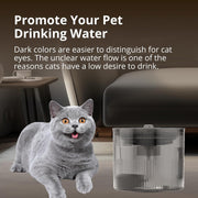 Mumoo Bear Cat Water Fountain, 2 L Water Dispenser for Cats with LED Water Level Window, Automatic Pet Drinking Fountain with 1 Carbon Filter