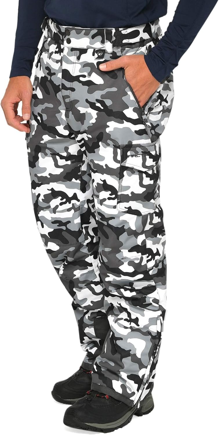 Snow Sports Cargo Pants Snow Pants - A6 Camo Black Medium (32-34W * 34L)