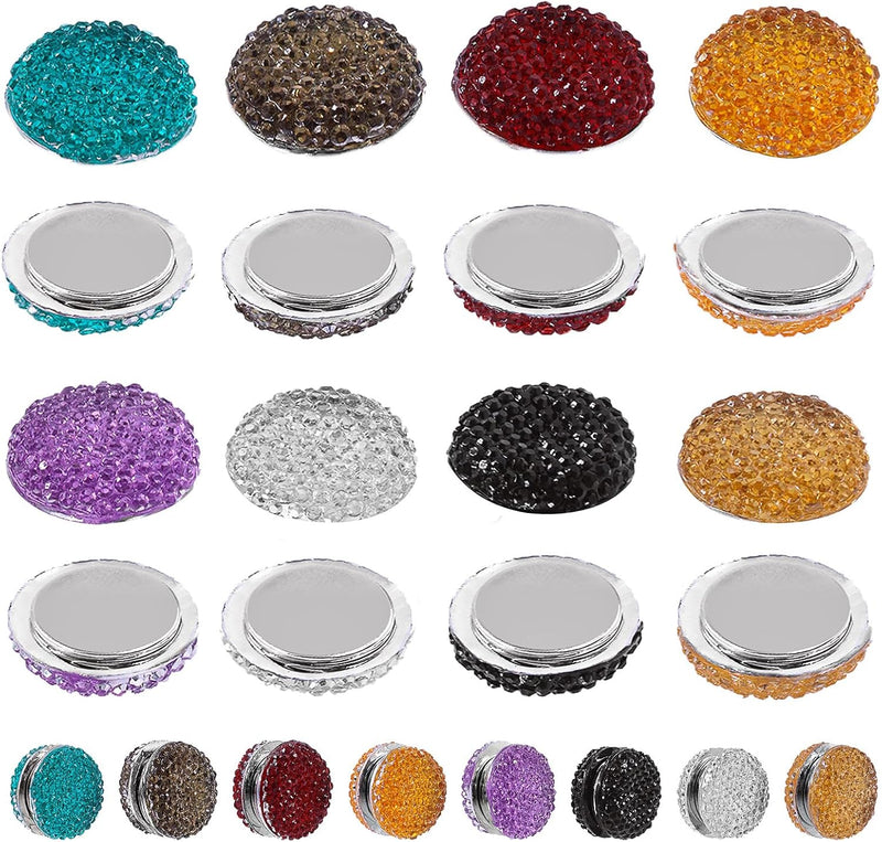 Glarks 8Pcs Hijab Magnetic Pins, 8 Colors Pin-Less Magnetic Hijab Pins Buttons Multi-Use Round Hijab Magnets No-Snag Women Magnetic Pins for Clothing Scarf Hats Strong Magnetic Hold